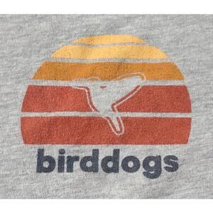 Birddogs Long Sleeve Shirt Mens Sz Large Grey Graphic Tee Pullover Crewneck EUC